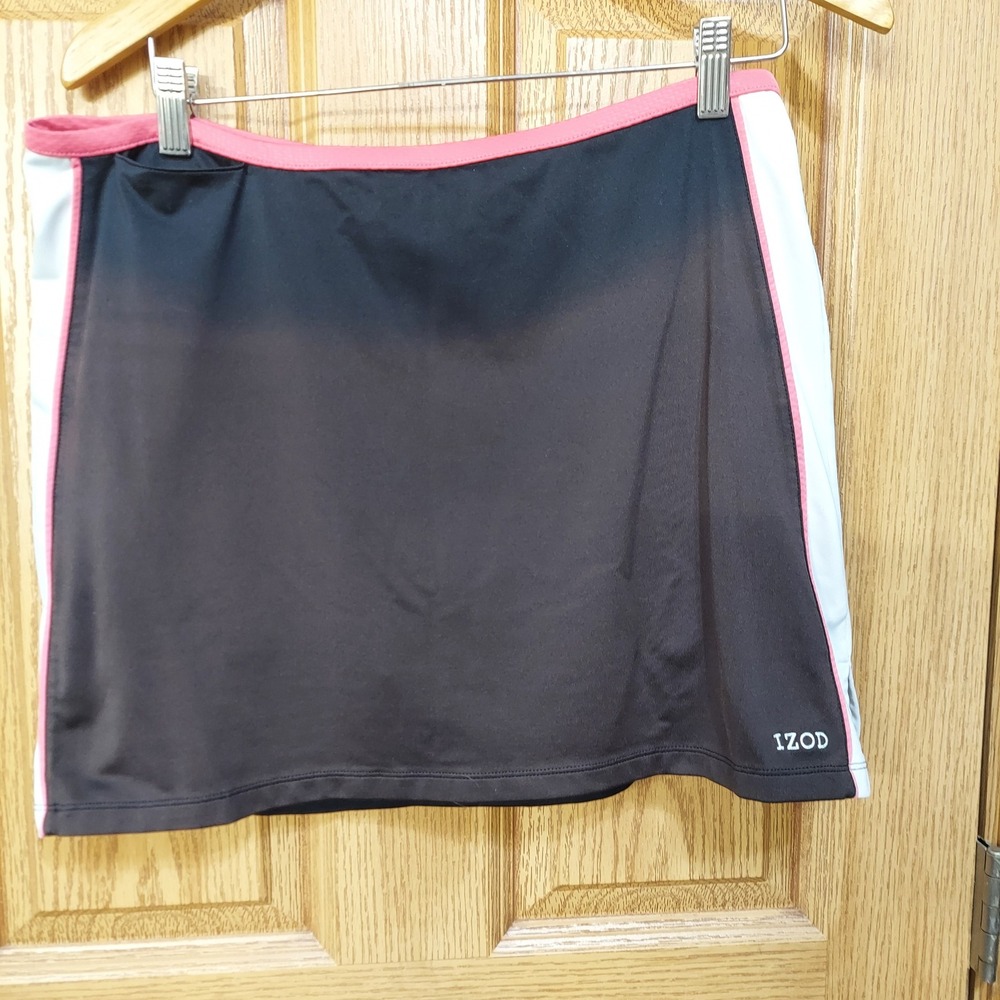 IZOD Cool FX Womens Athletic Skort‎ Brown Pink White Golf Tennis Size M PC-728